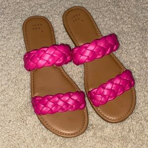 a new day Hot Pink Braided Sandals
